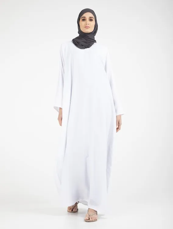 White Basic Abaya