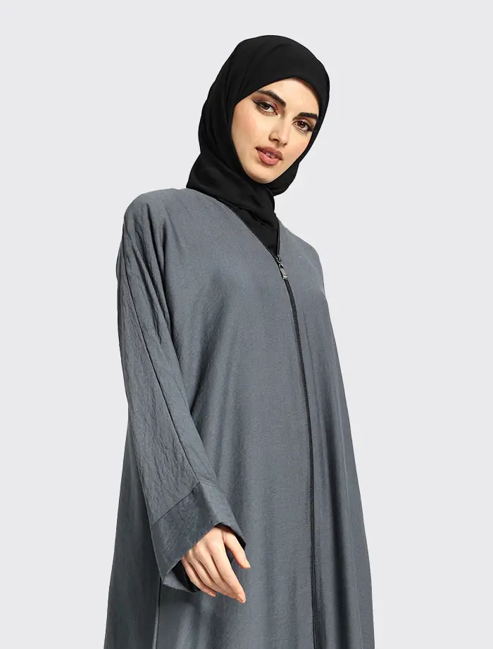 Denim Linen Zip Open 