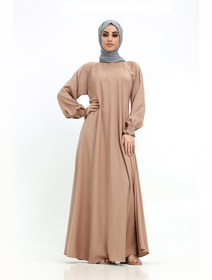 Mocha Zip Umbrella Abaya