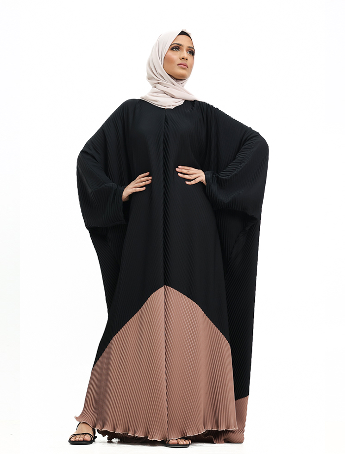 Mocha Pleated Batwing