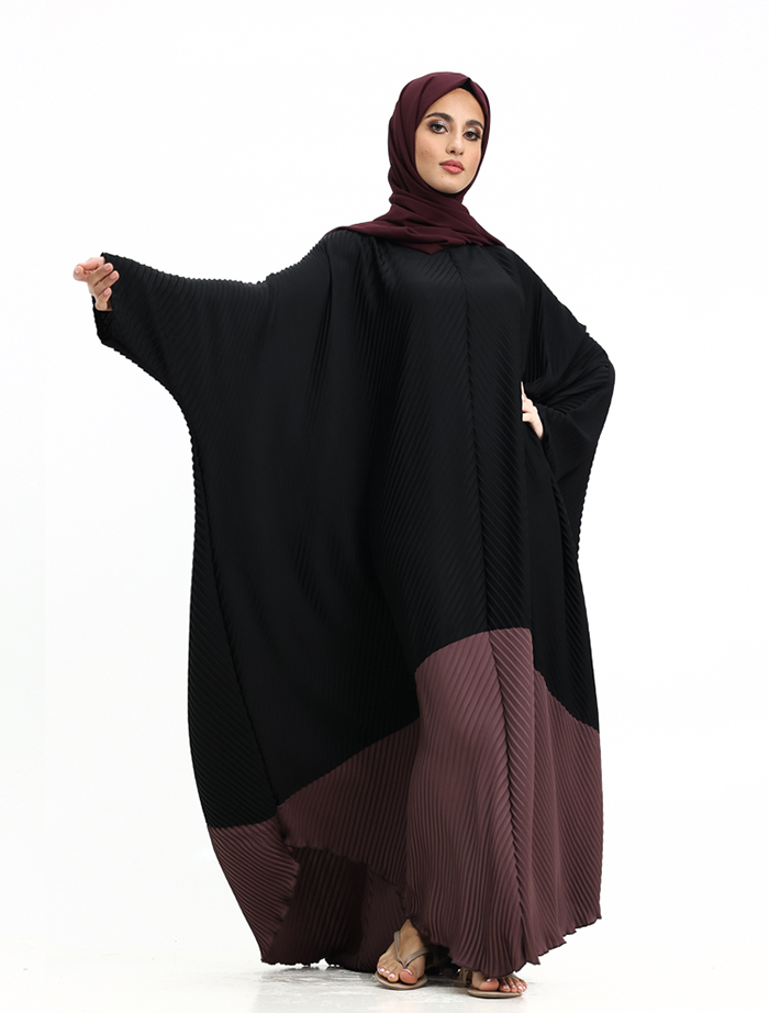 Mauve Pleated Batwing