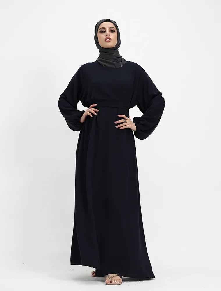 Navy Crepe Essential Abaya